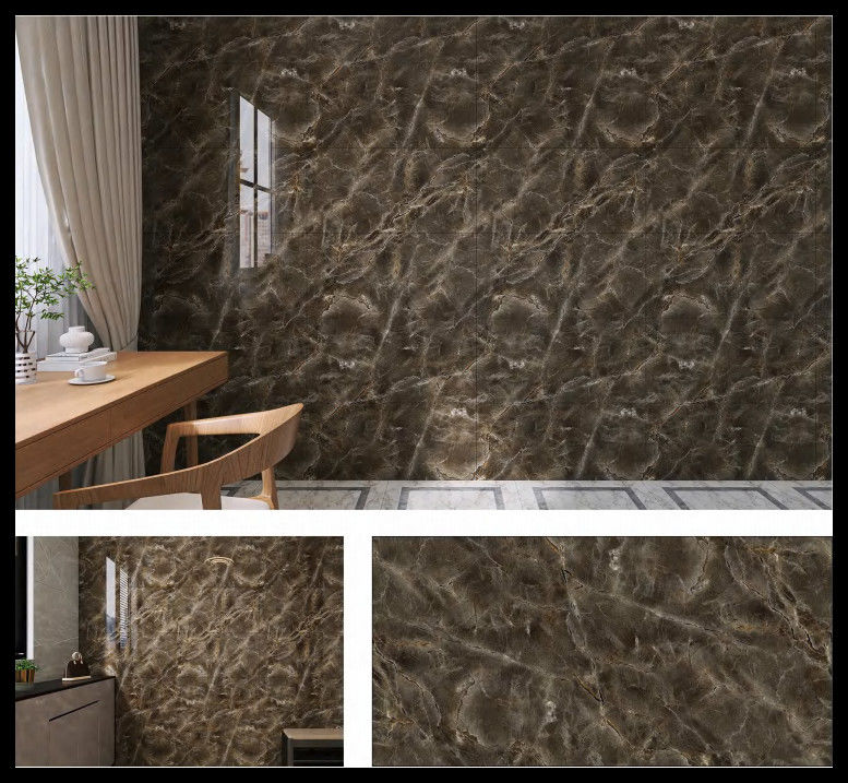 سنگ مرمر Llook Tile PET Wall Sticker دیوار تزئینات عایق صوتی ضد برخورد